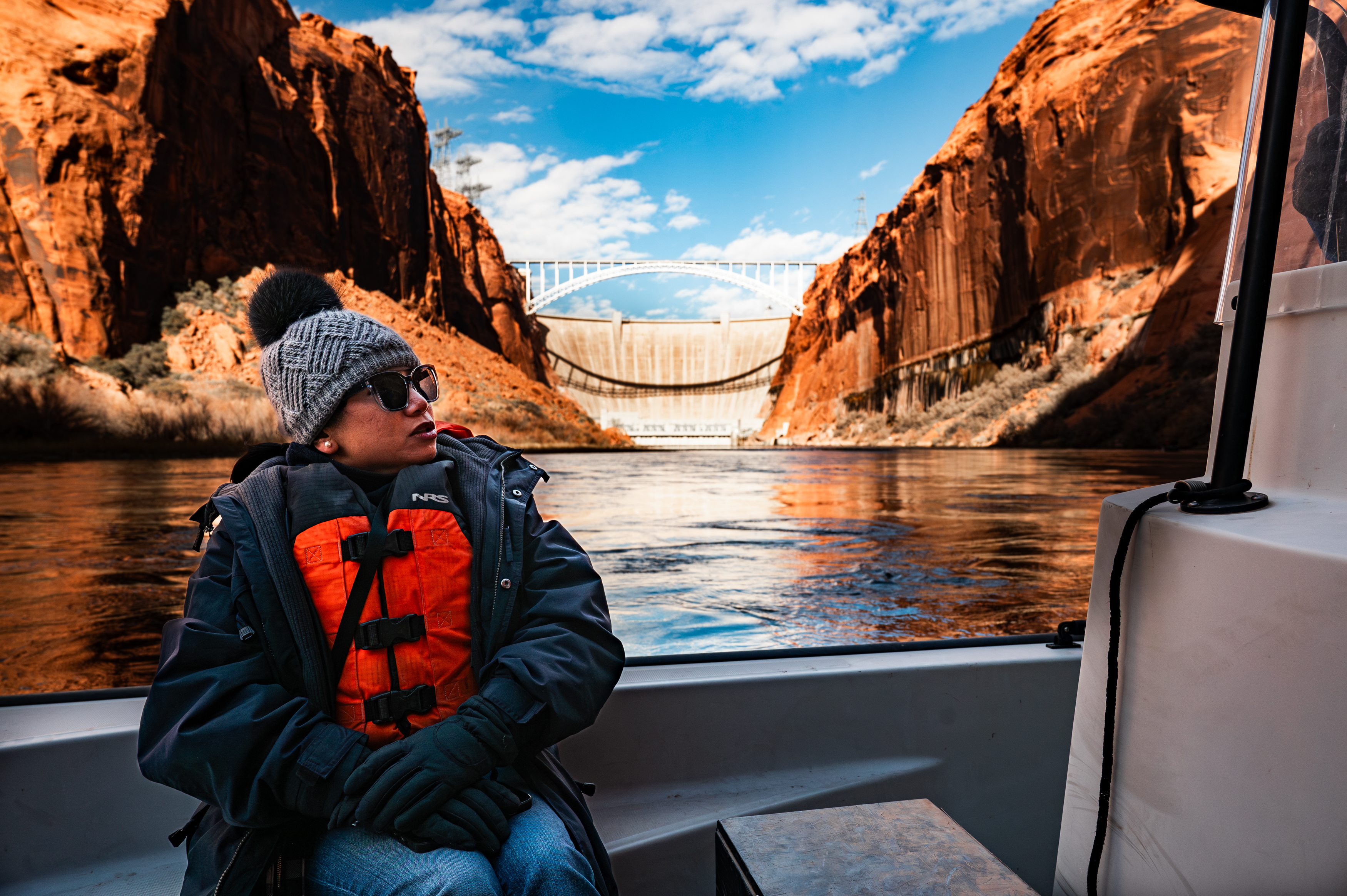 Commissioner Touton on the Colorado River at Glen Canyon Dam